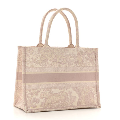 Christian Dior Canvas Toile De Jouy Embroidered Medium Book Tote Pink 2 of 9