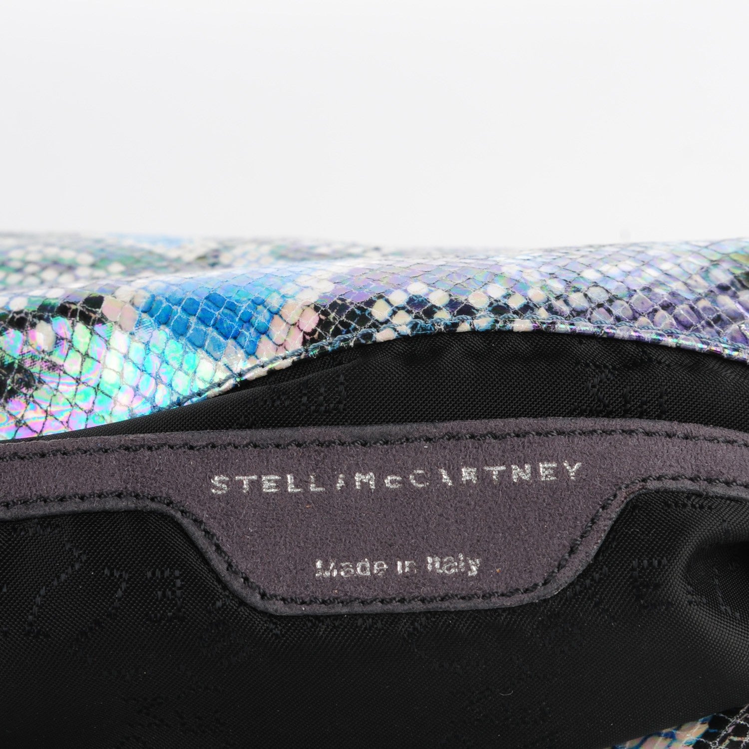 Stella McCartney Python Oleografic Falabella Clutch Navy 5 of 8