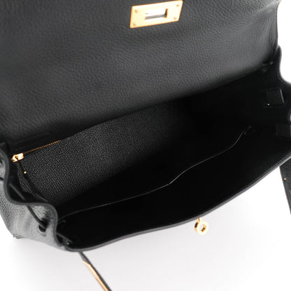 Hermes Togo Kelly Retourne 28 Black 6 of 23