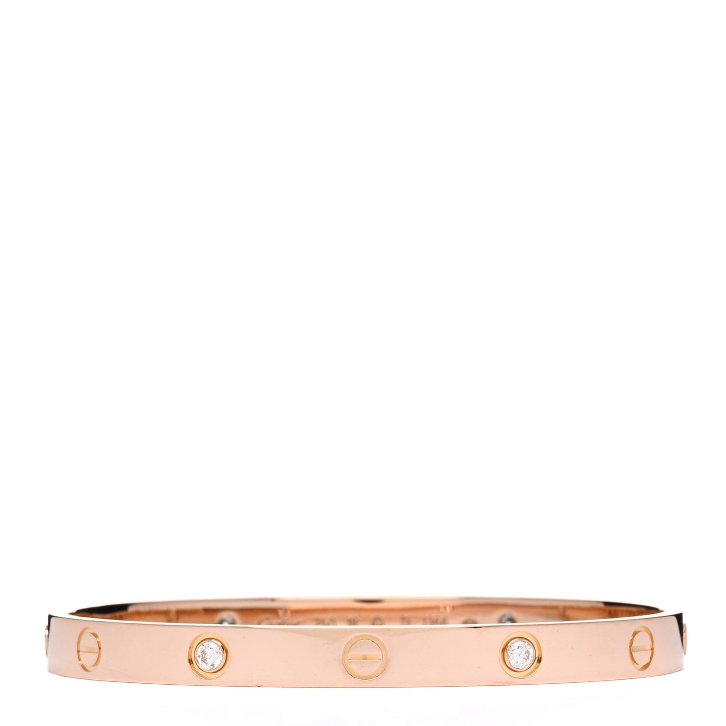18K Pink Gold 4 Diamond LOVE Bracelet 18