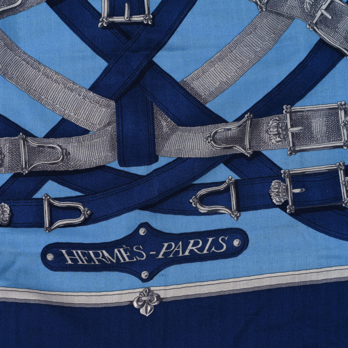 Hermes Cashmere Silk Cavalcadour Shawl 140 2 of 4