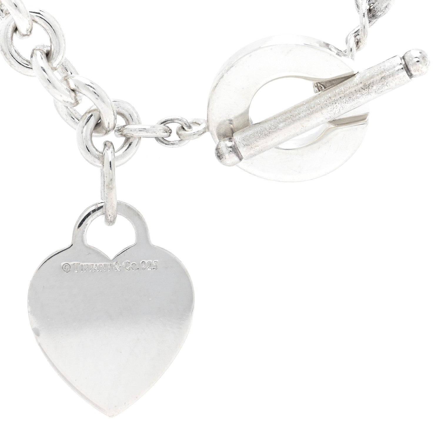 Tiffany Sterling Silver Heart Tag Toggle Bracelet 3 of 3