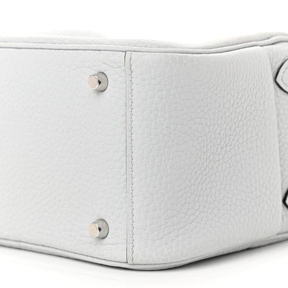 Hermes Taurillon Clemence Mini Lindy 20 Bleu Pale 10 of 10