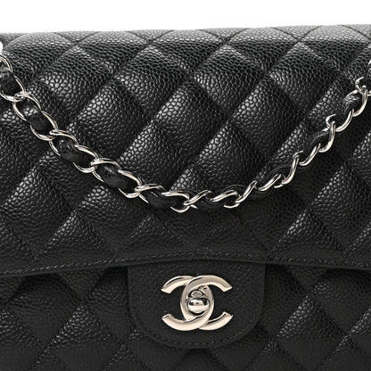 Chanel Caviar Quilted Medium Double Flap Black 14 of 19
