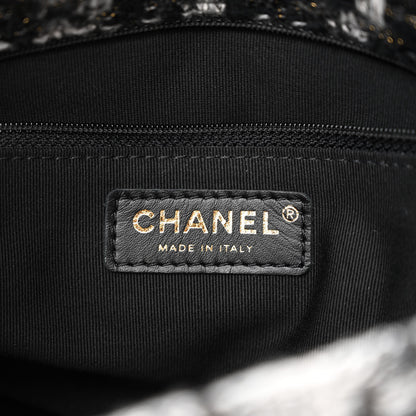 Chanel Wool Tweed Quilted Elegant Chain Flap Black Grey 6 of 11