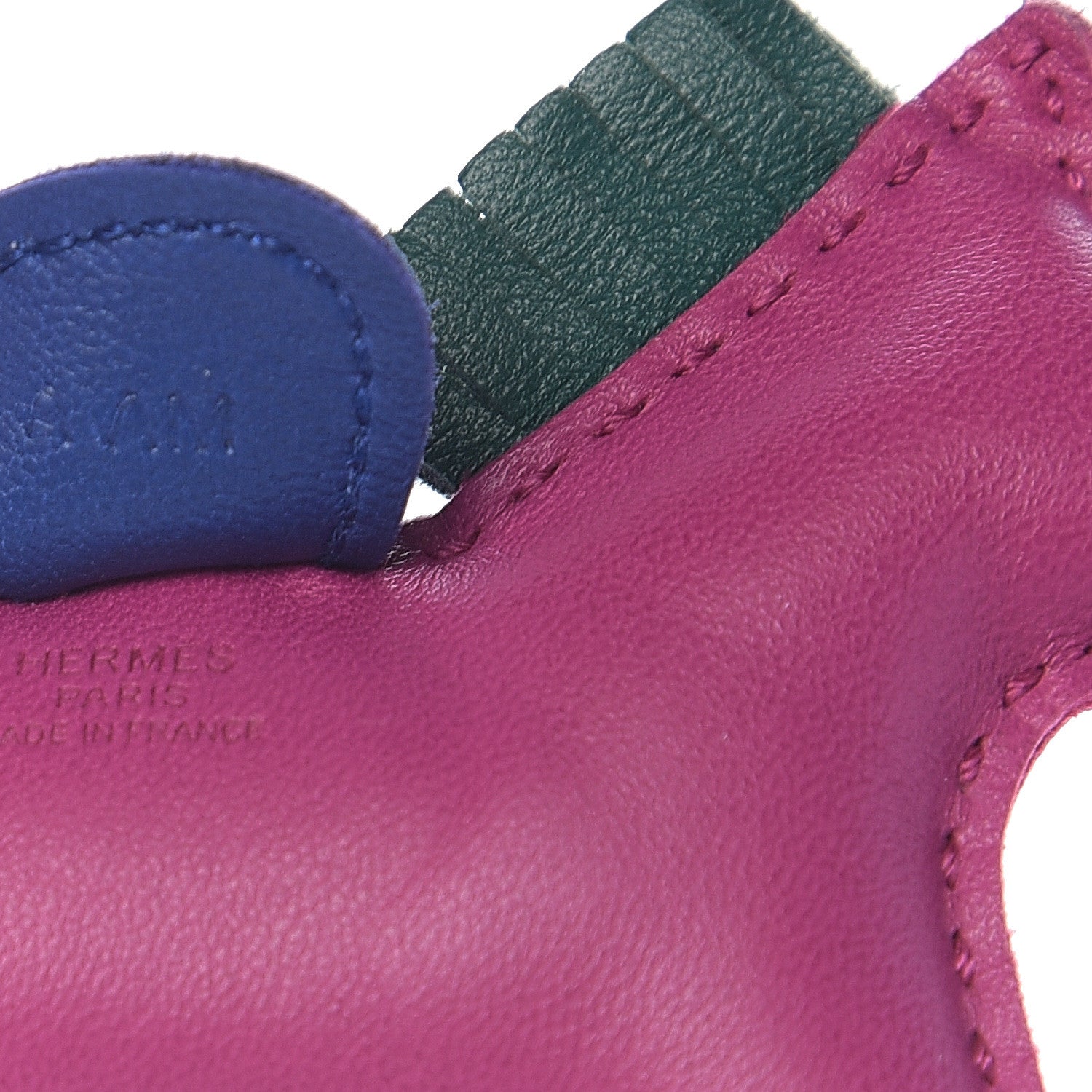 Hermes Milo Lambskin Grigri Rodeo Horse Bag Charm PM Rose Pourpre Bleu Electrique Malachite 3 of 3