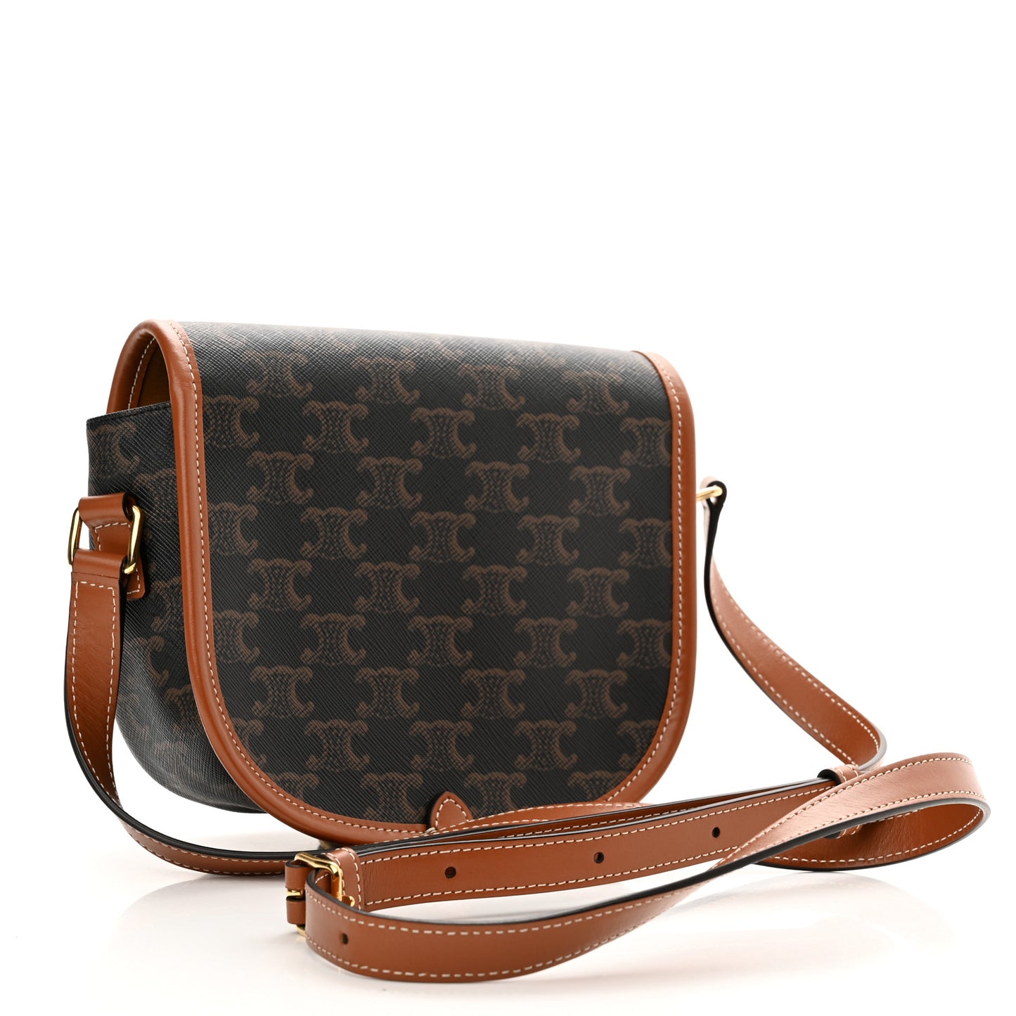 Triomphe Canvas Medium Folco Bag Tan