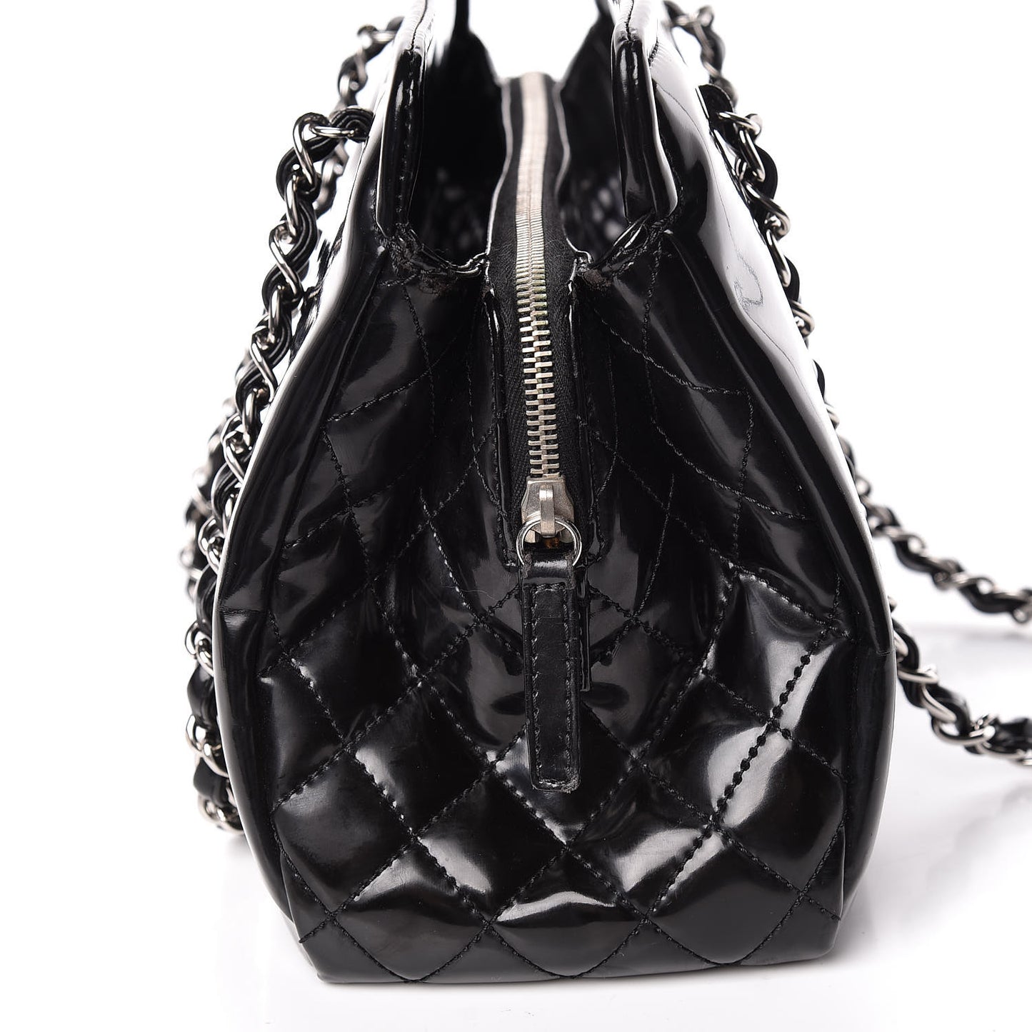 Vinyl Lipstick Ligne Tote Black