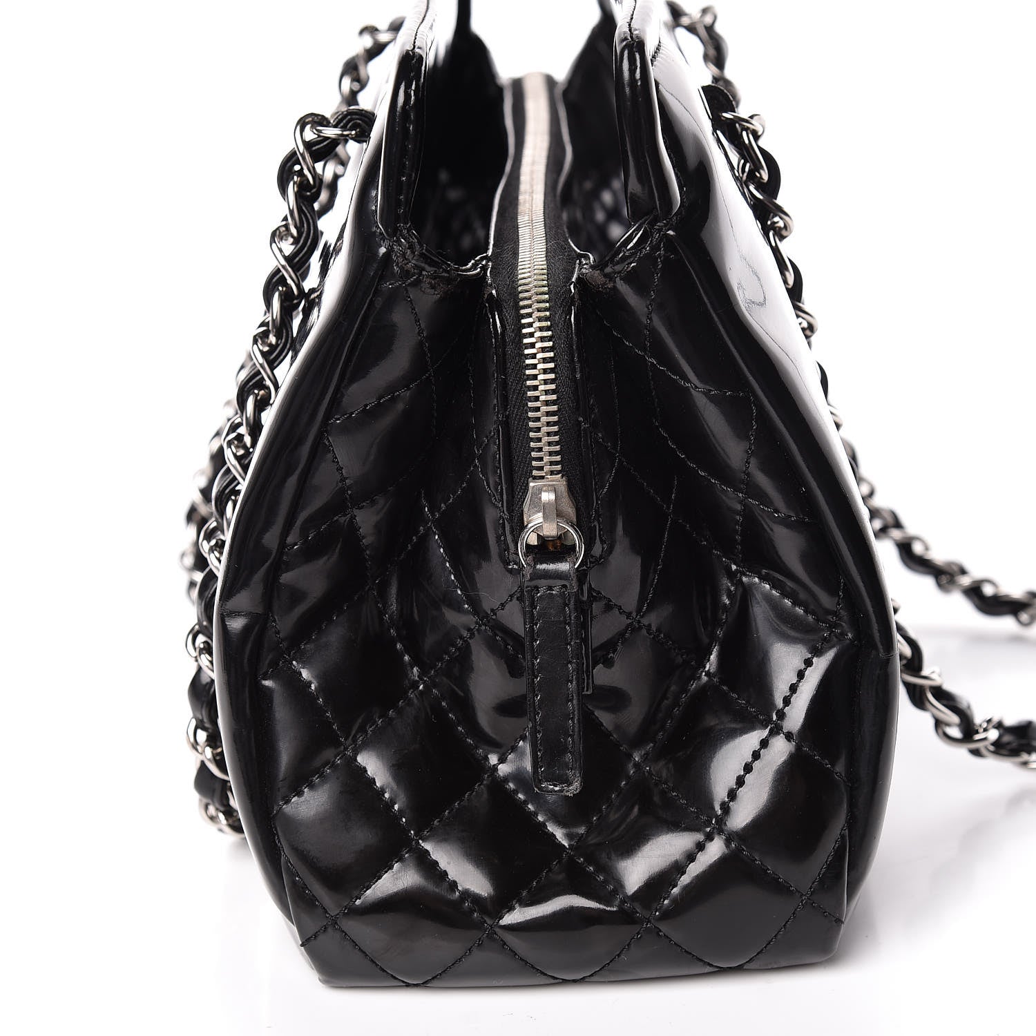 Chanel Vinyl Lipstick Ligne Tote Black 20 of 20