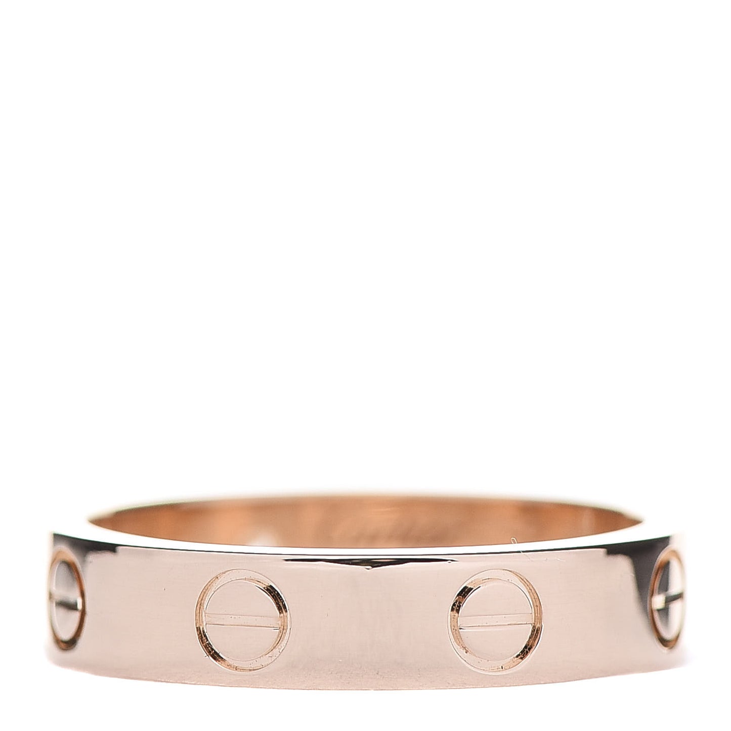 18K Pink Gold Diamond 4mm LOVE Wedding Band Ring 50 5.25