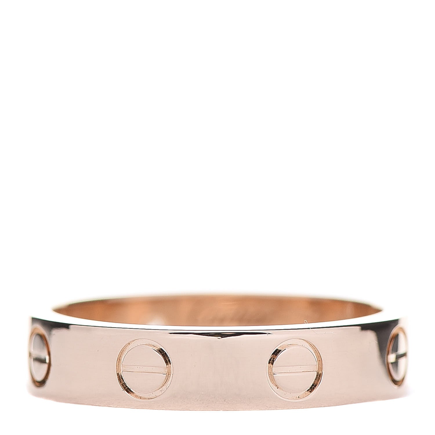 Cartier 18K Pink Gold Diamond 4mm LOVE Wedding Band Ring 50 5.25 3 of 5