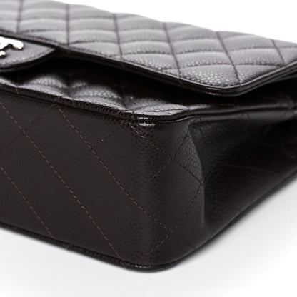 Chanel Caviar Quilted Medium Double Flap Dark Brown 10 of 11