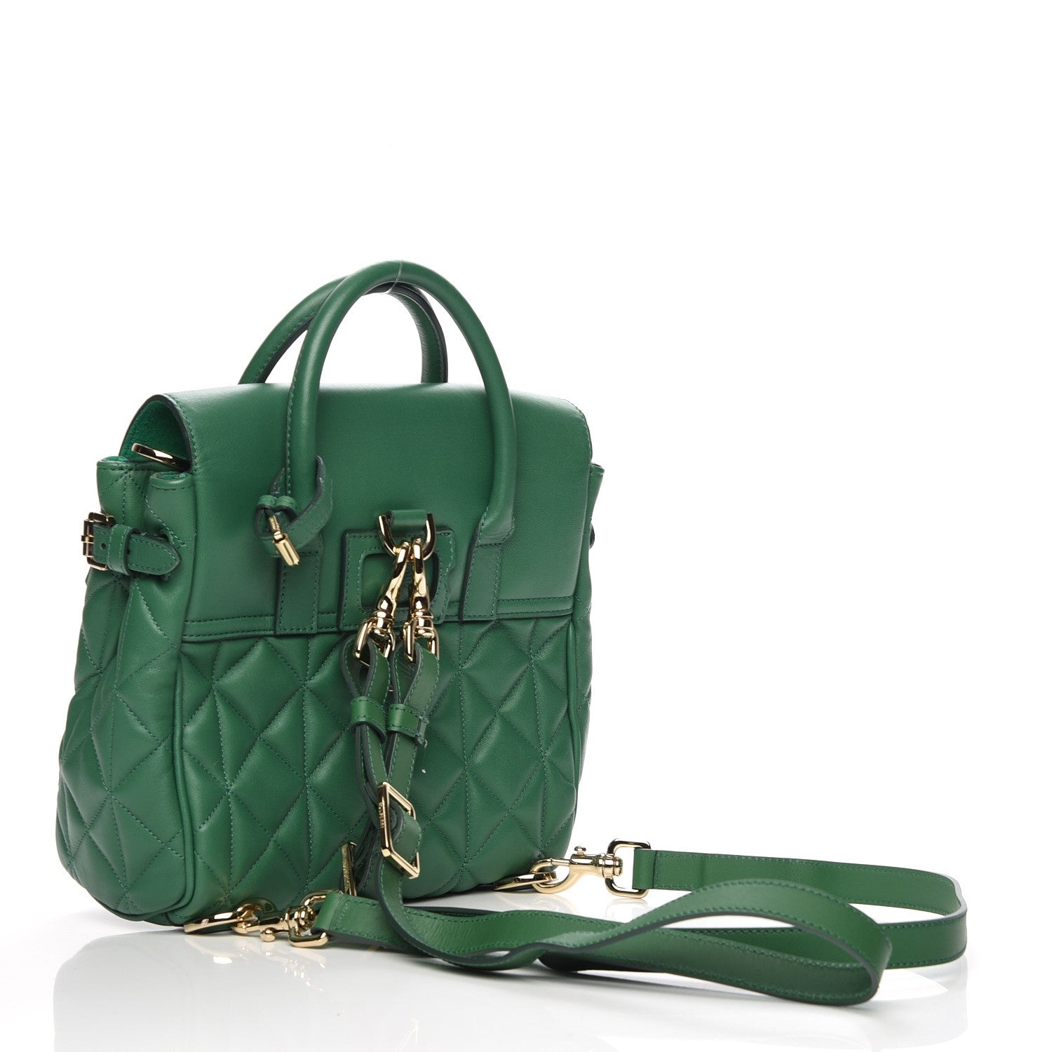 Mulberry Nappa Quilted Mini Cara Delevingne Convertible Bag Delevigne Green 3 of 8