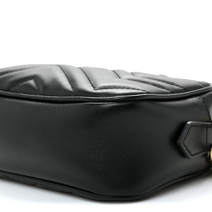 Gucci Calfskin Matelasse Mini GG Marmont Chain Shoulder Bag Black 10 of 10