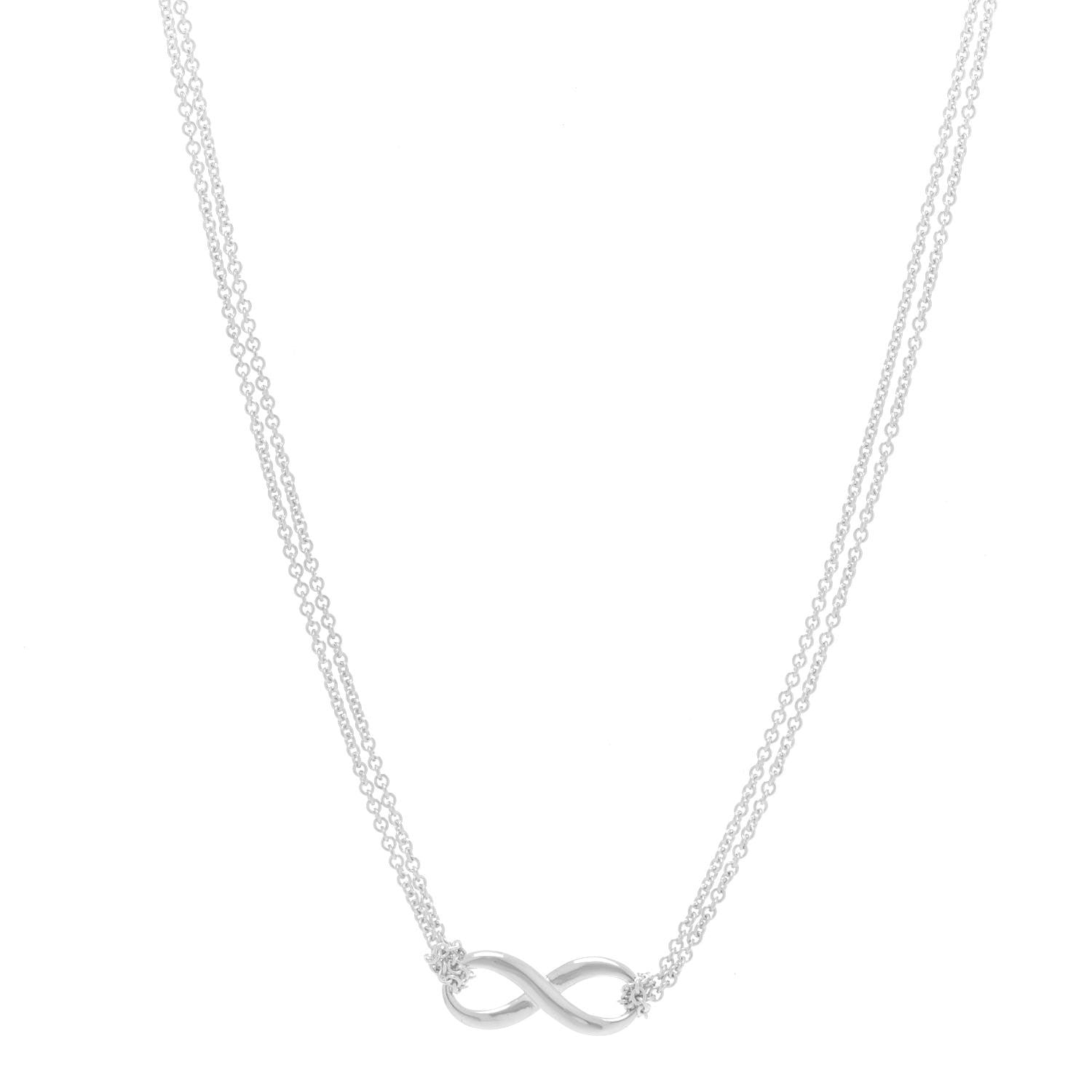 Tiffany Sterling Silver Infinity Pendant Necklace 1 of 6