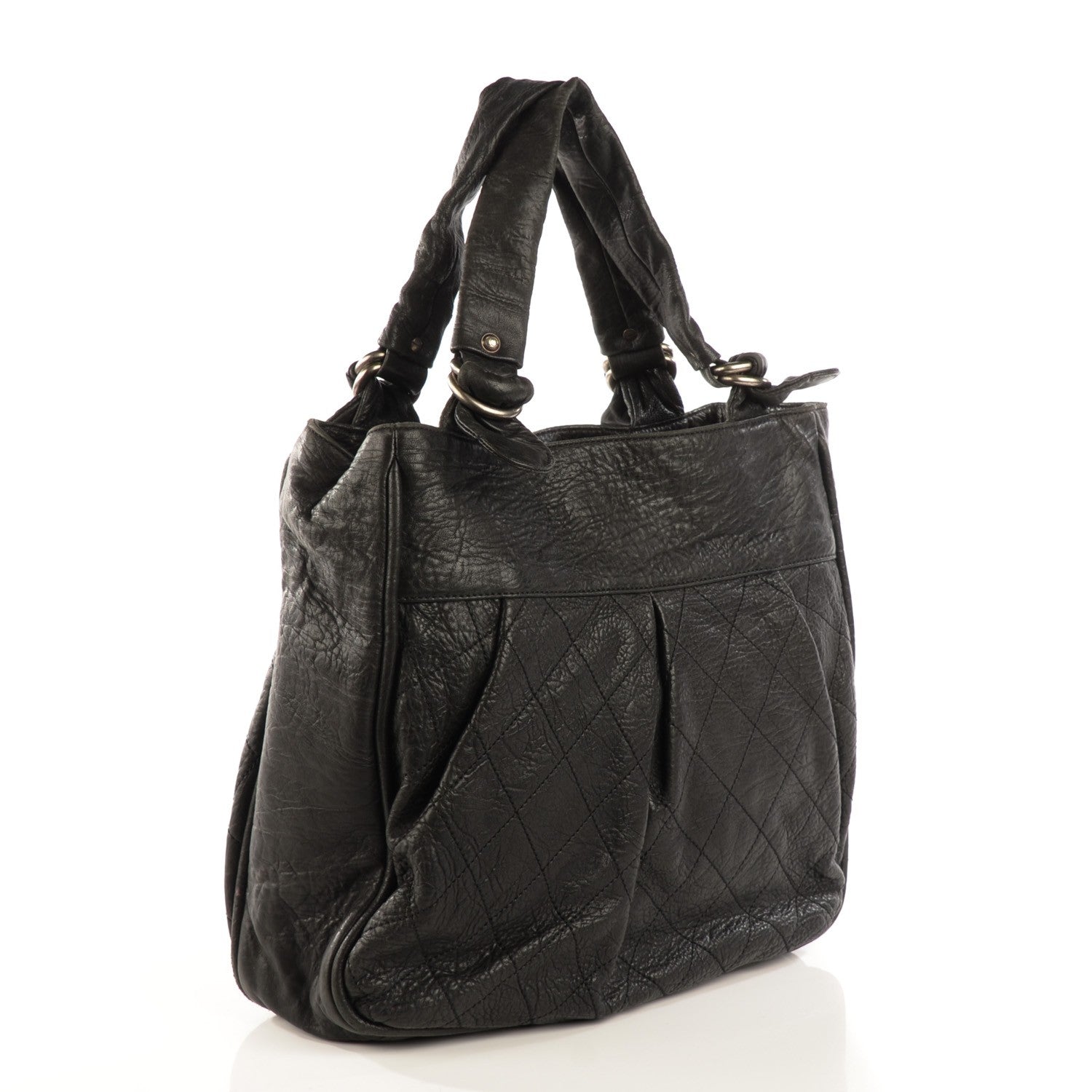Chanel Distressed Lambskin Le Marais Tote Black 6 of 14