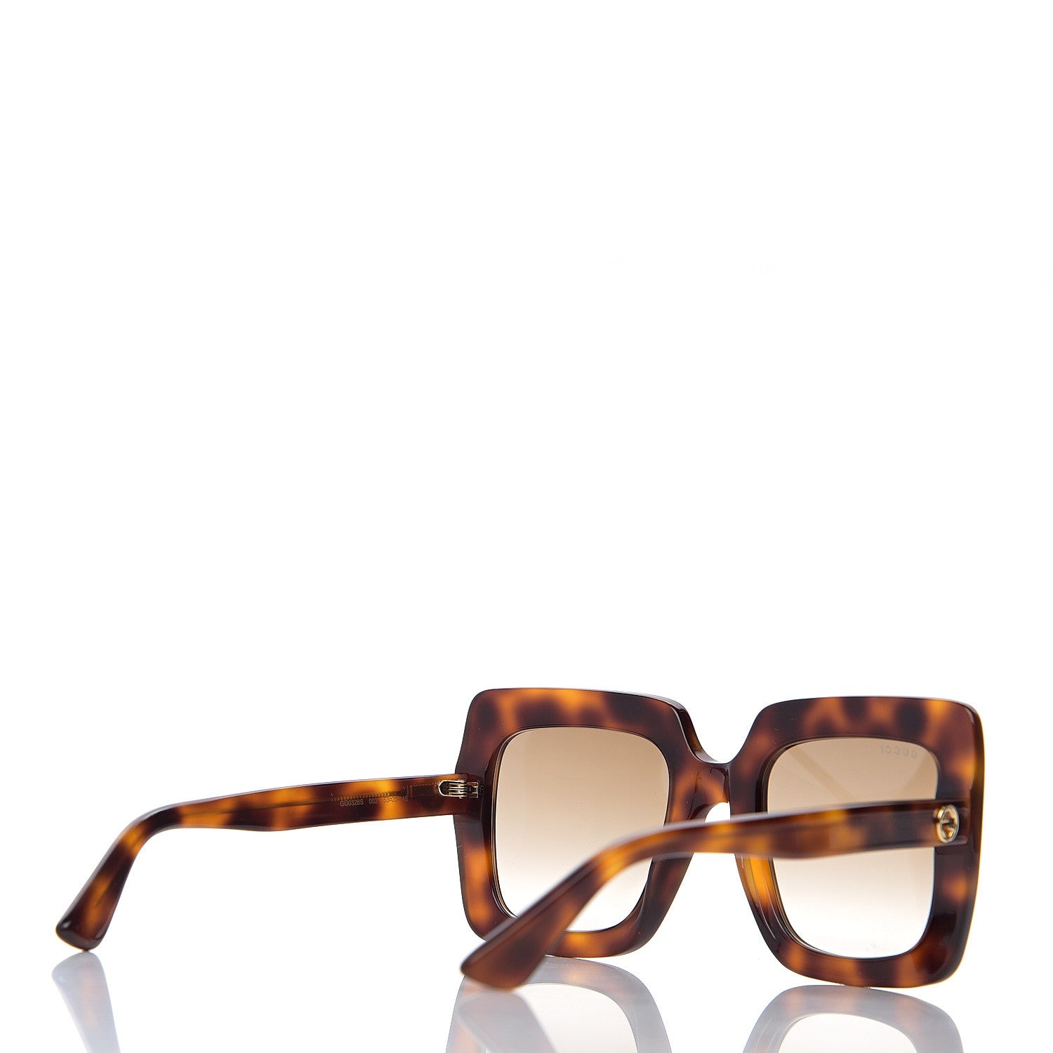 Gucci Acetate Oversize Sunglasses GG0328S Tortoise 4 of 8