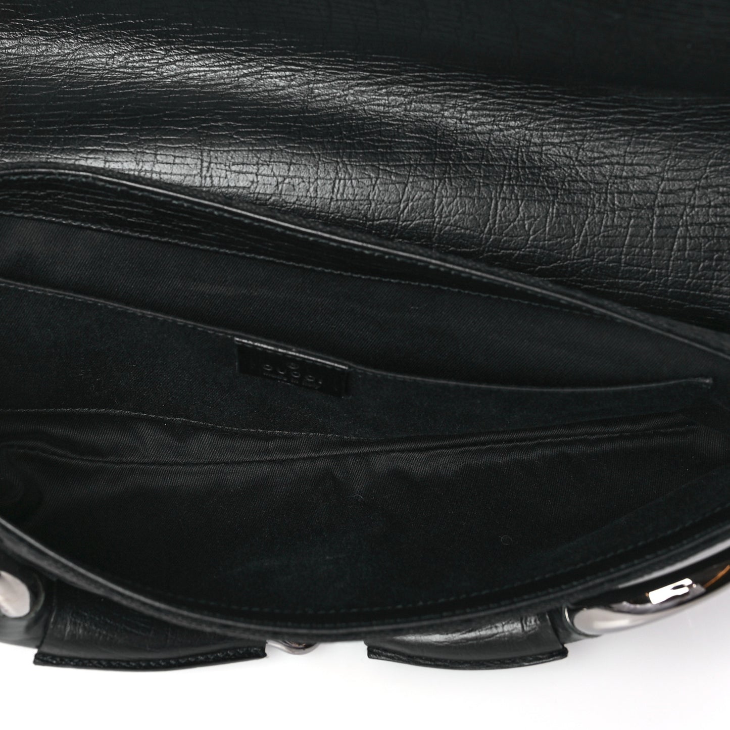 Monogram Horsebit Chain Clutch Black