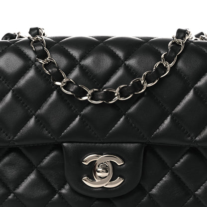 Chanel Lambskin Quilted Mini Rectangular Flap Black 8 of 13