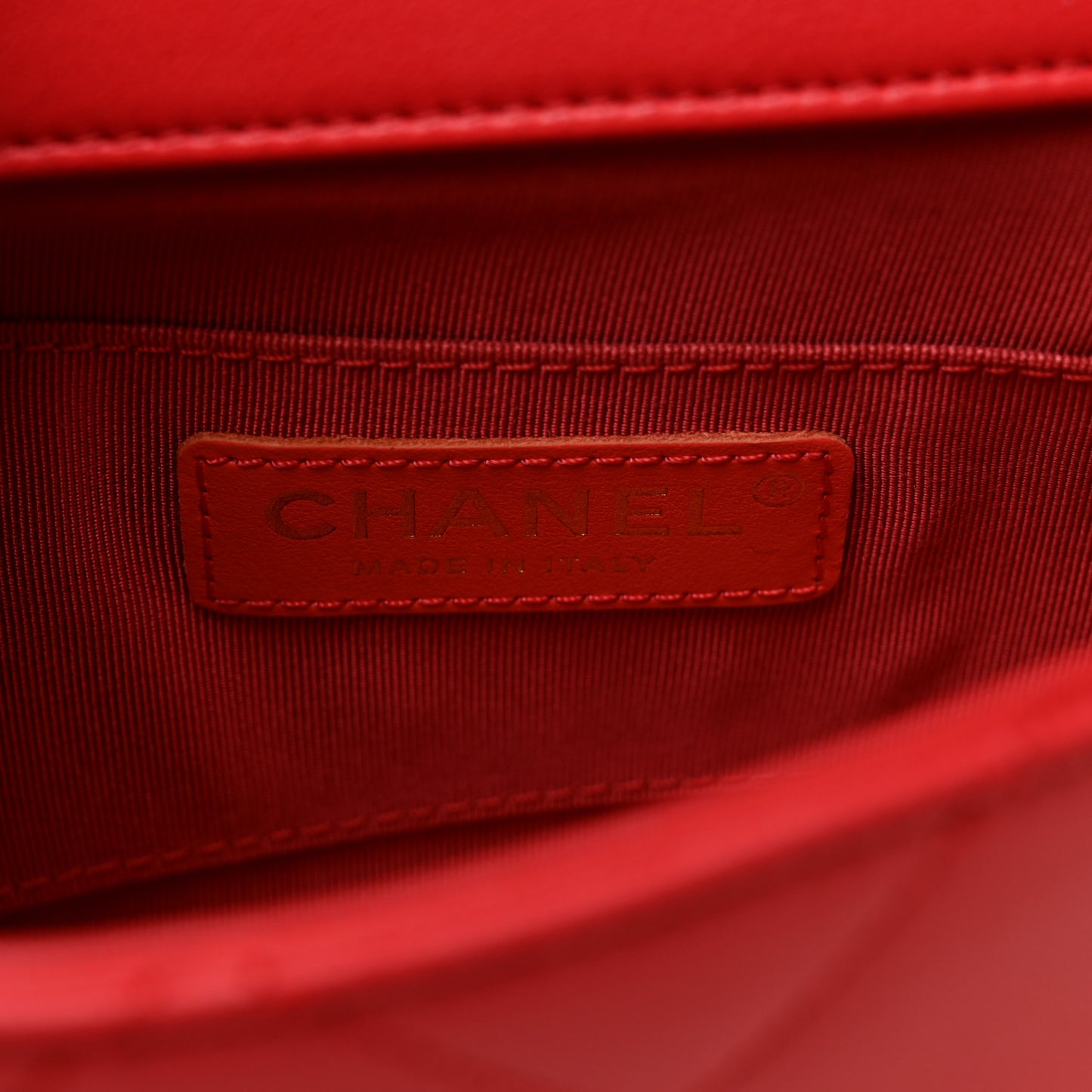 Lambskin Quilted Small Circular Handle Bag Brilliant Rouge