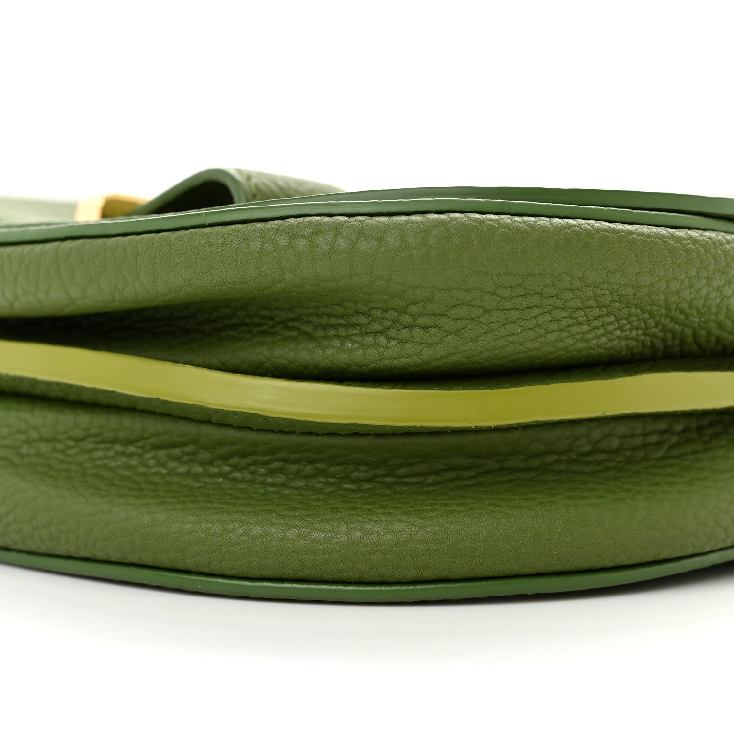 Delvaux Crispy Calfskin Mini Le Mutin Saddle Bag Green 10 of 10