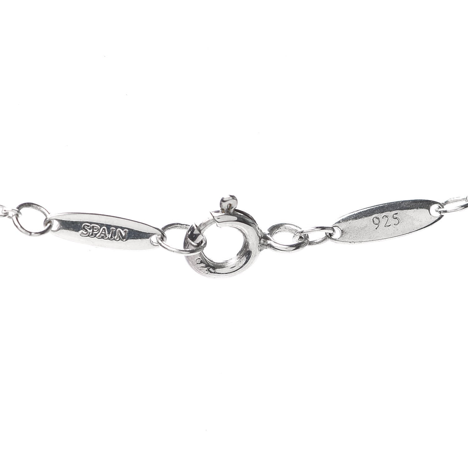 Tiffany Sterling Silver Aquamarine Elsa Peretti Color By The Yard 3 Station Necklace 5 of 5