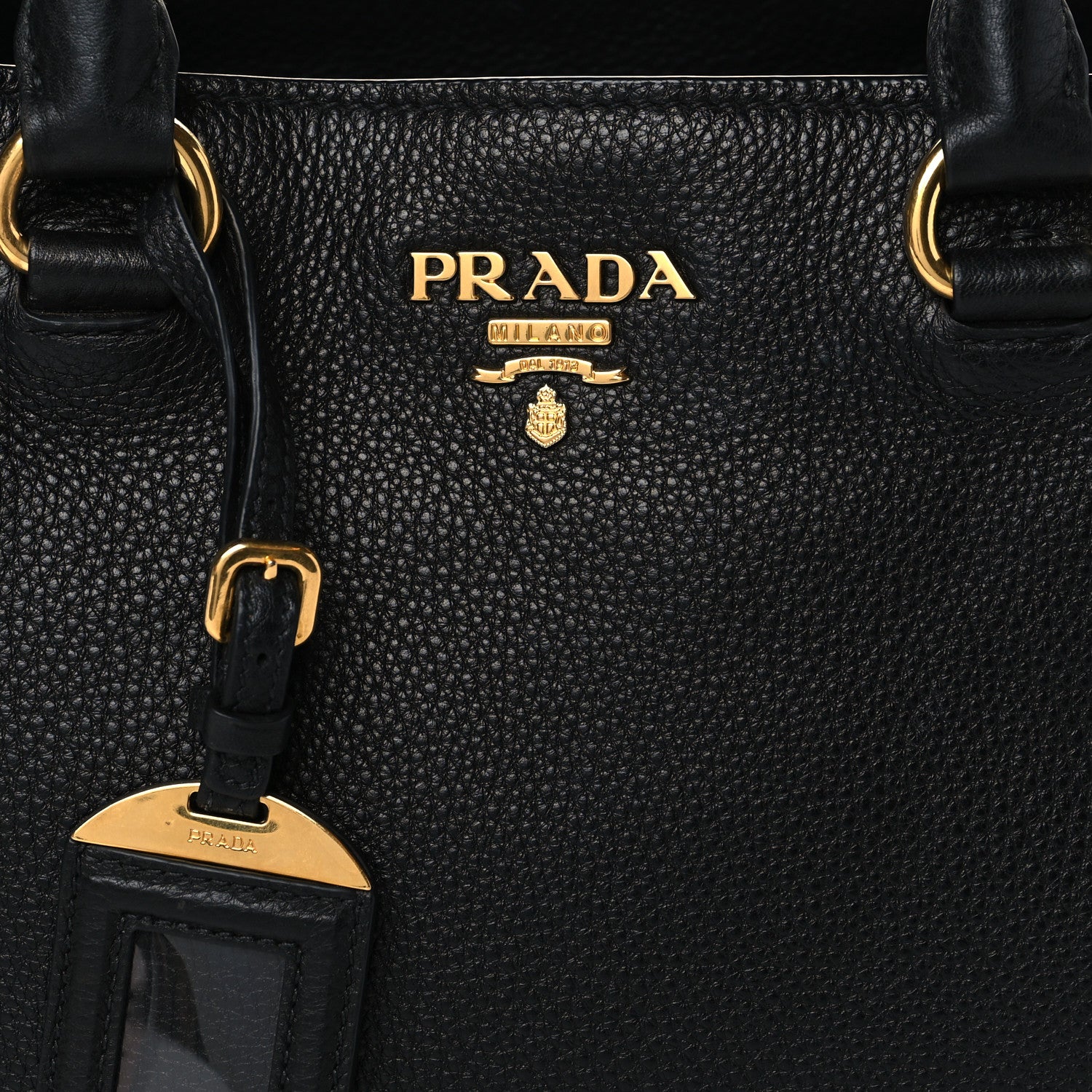 Prada Vitello Daino Shopping Tote Black 6 of 8