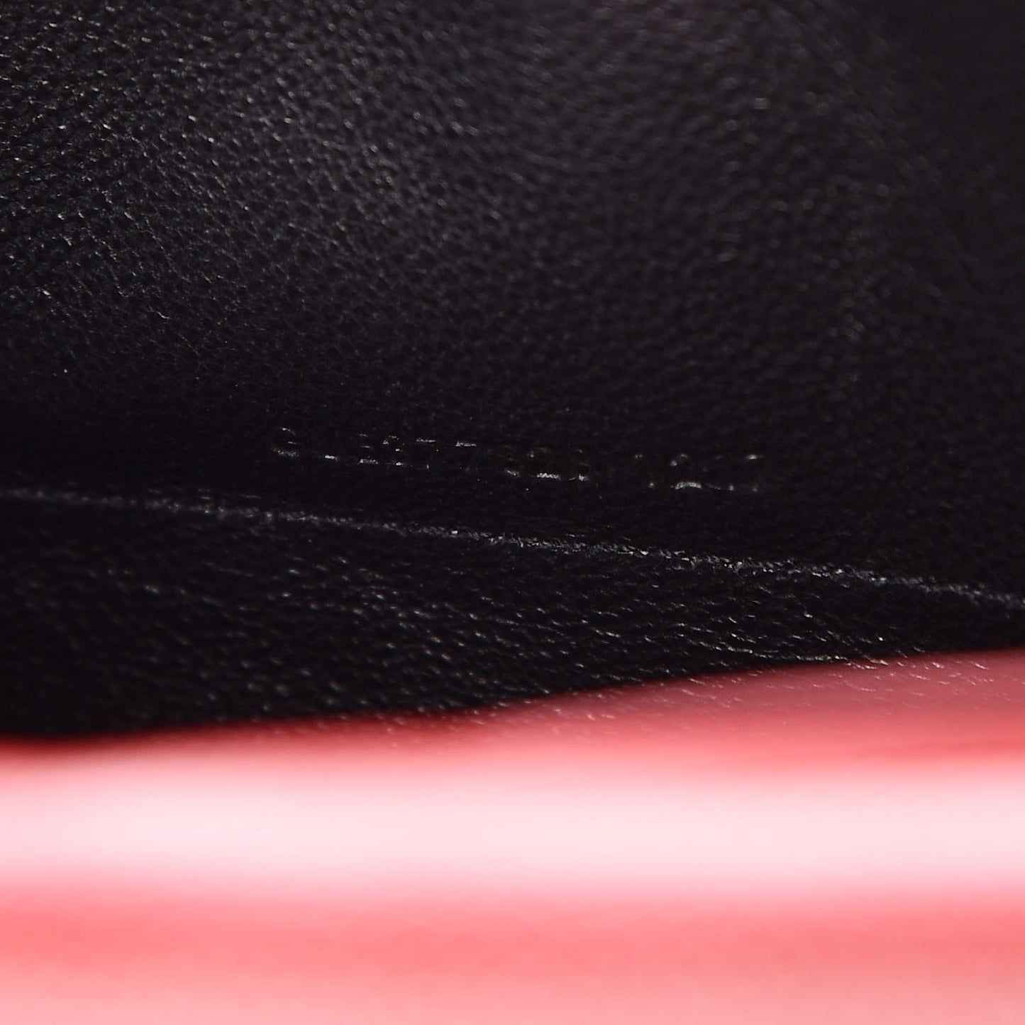 Grain De Poudre Matelasse Chevron Monogram Chain Wallet Red