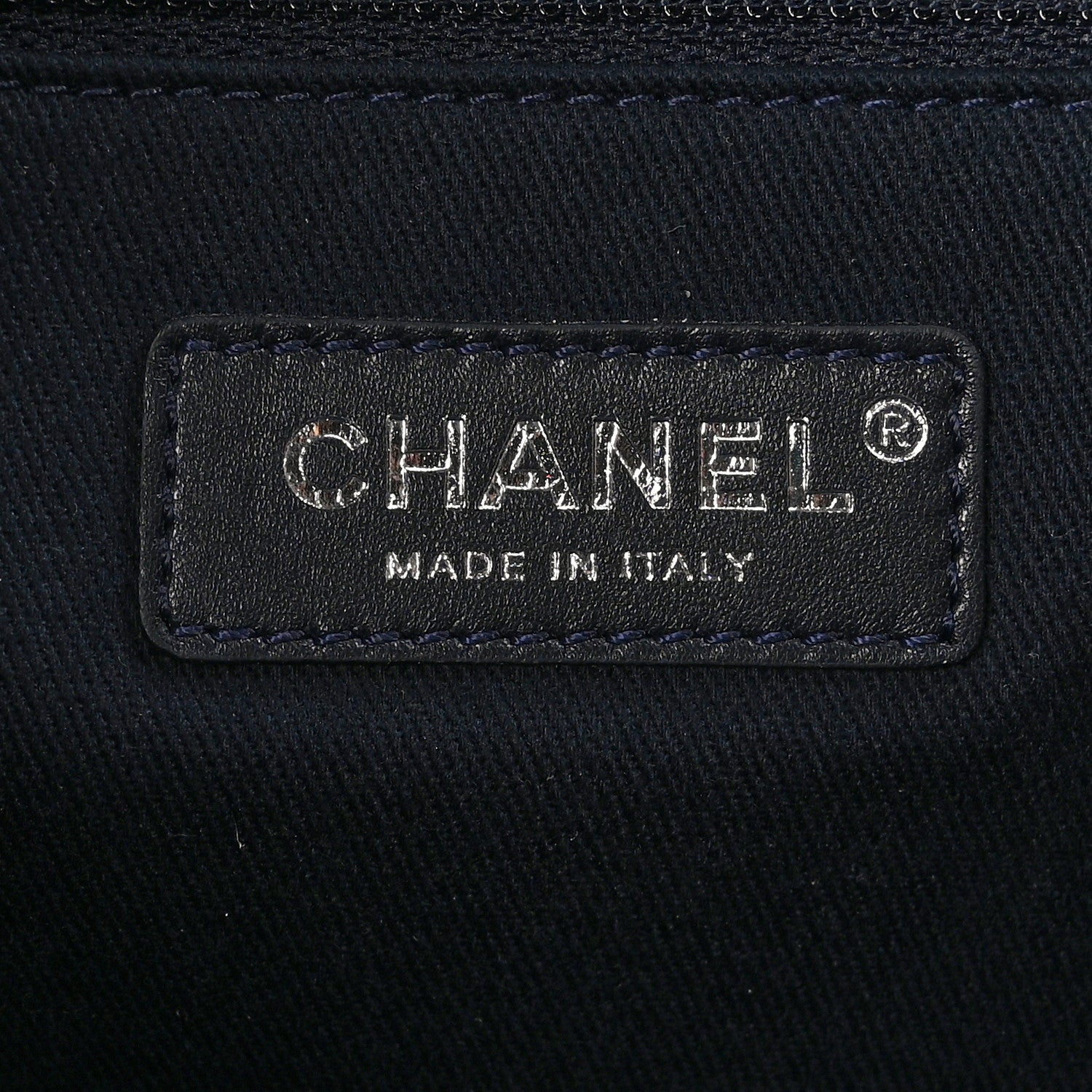 Chanel Denim Medium Deauville Tote Dark Blue 6 of 10