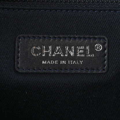 Chanel Denim Medium Deauville Tote Dark Blue 6 of 10