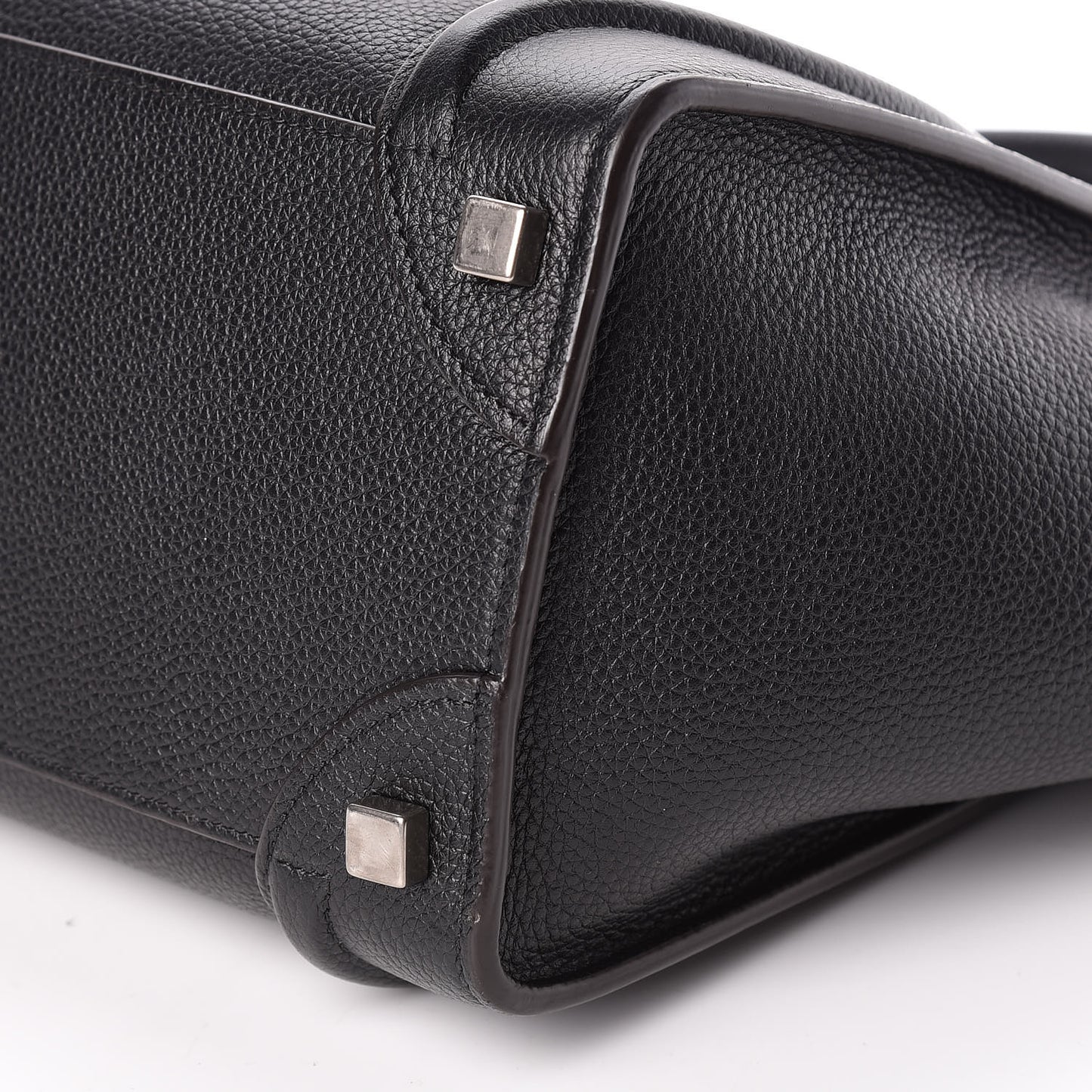 Drummed Calfskin Micro Luggage Black