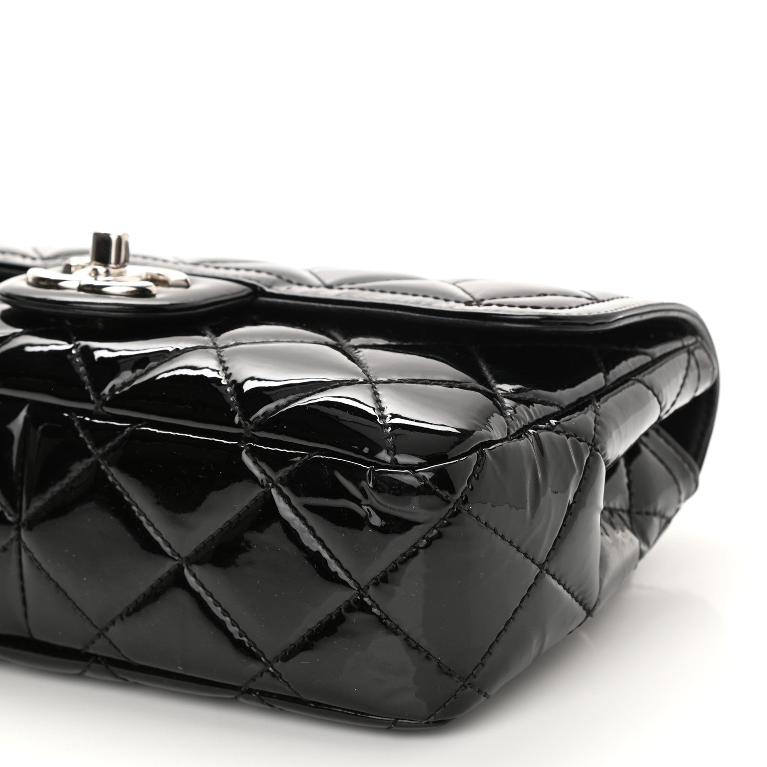 Chanel Patent Quilted Small Coco Shine Flap Black 10 of 11