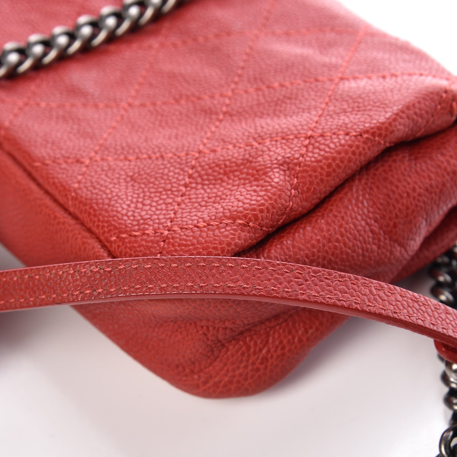 Chanel Caviar Quilted Mini Simply CC Flap Red 11 of 11