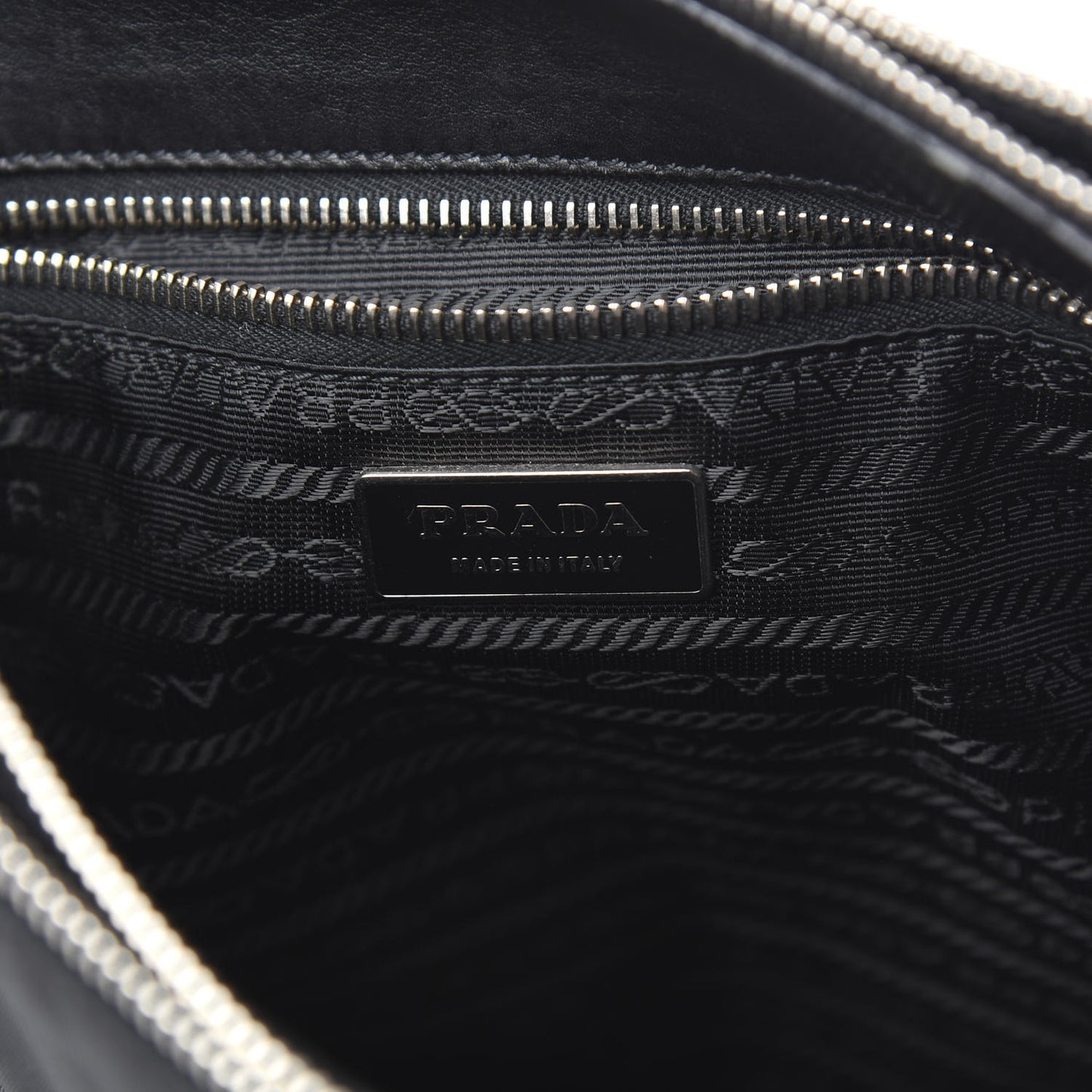 Calfskin Tessuto Nylon Tote Black
