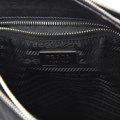 Prada Calfskin Tessuto Nylon Tote Black 6 of 10
