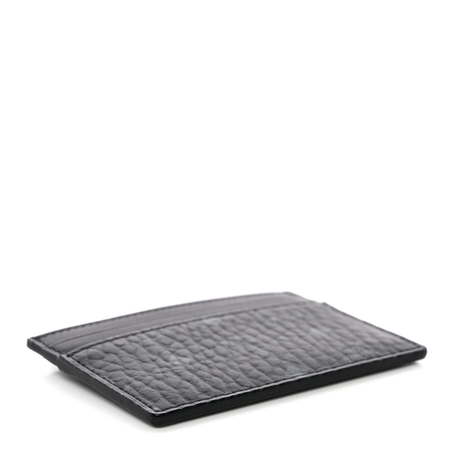 Calfskin Visetos Mini Card Case Black