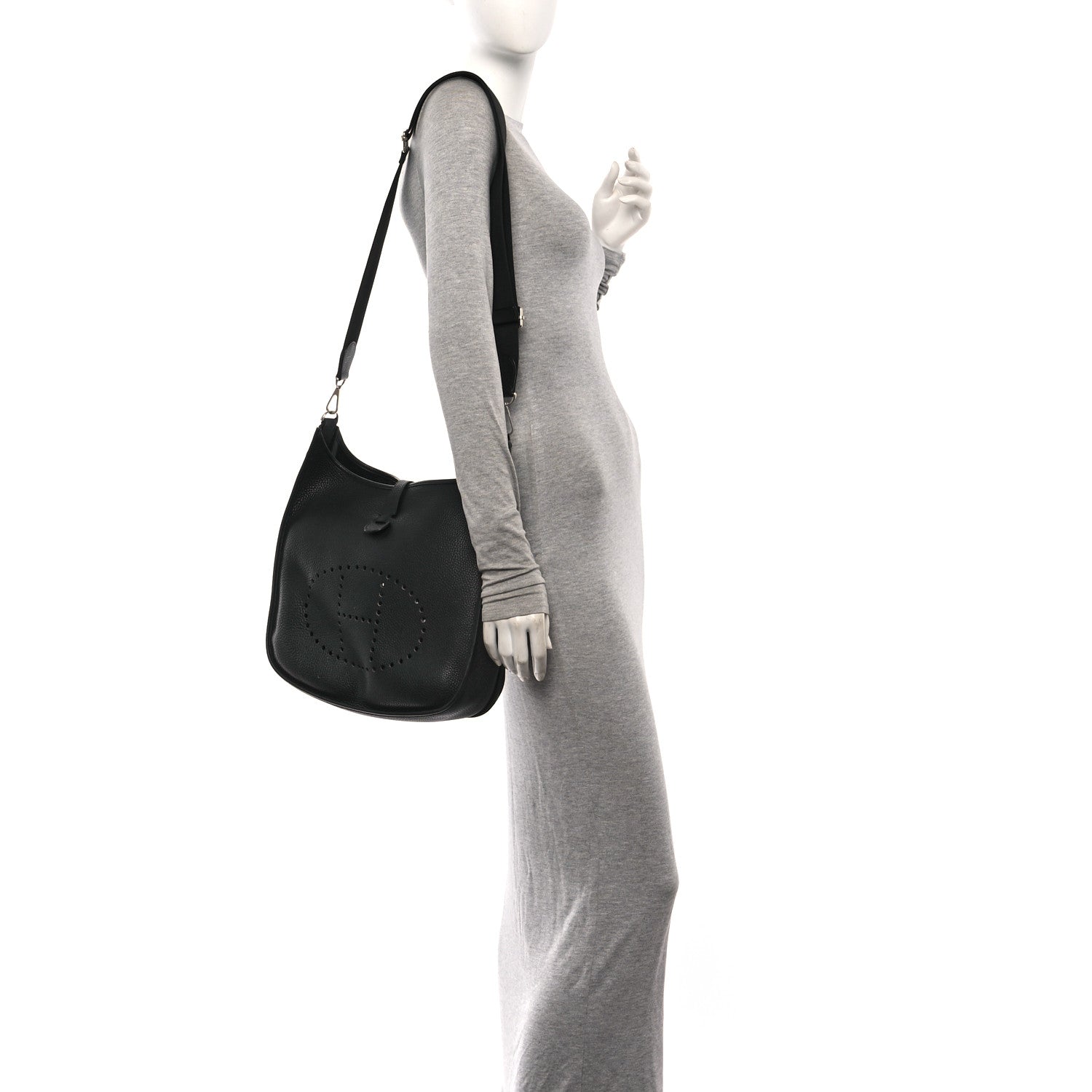 Hermes Taurillon Clemence EVELYNE III Black 2 of 10