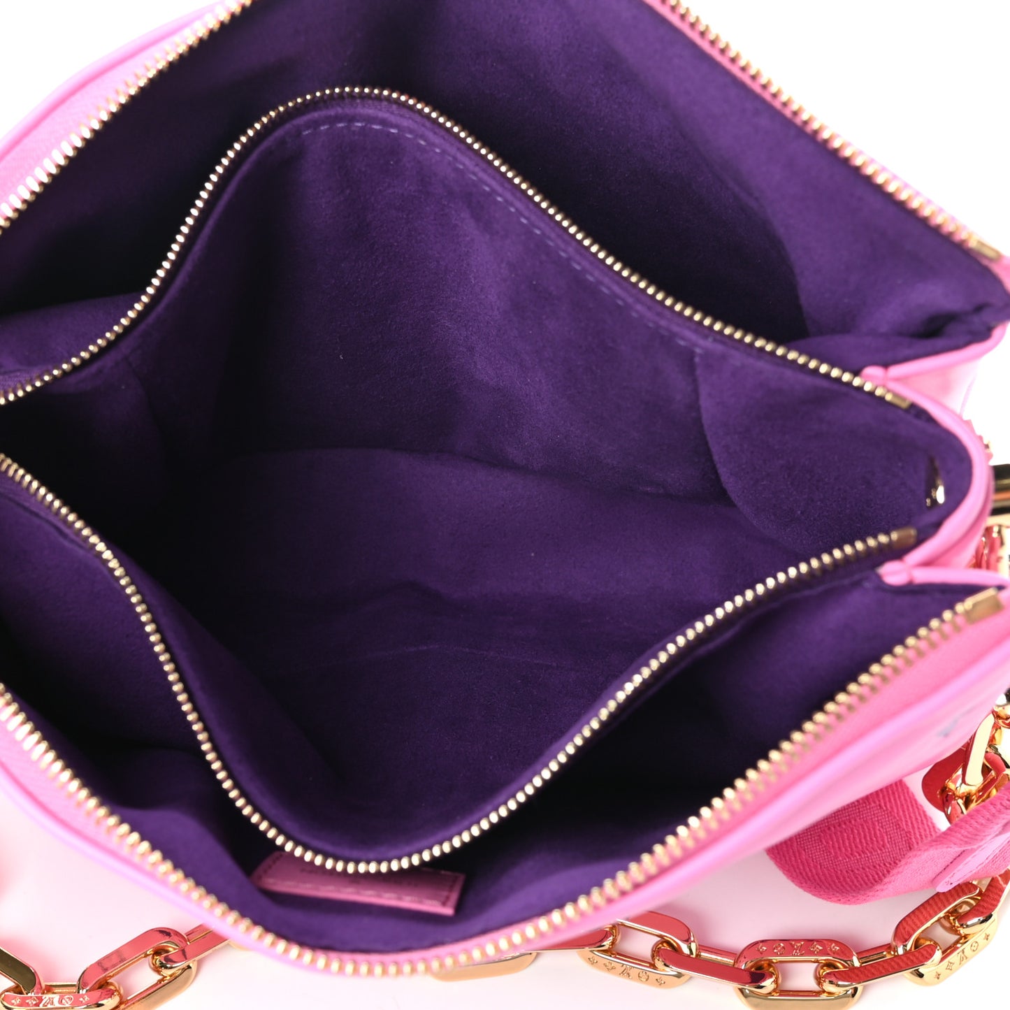 Lambskin Embossed Monogram Vuittamins Coussin PM Rose Violet
