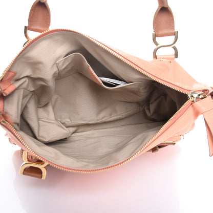 Chloe Calfskin Large Marcie Lock Satchel Peach Pink 5 of 7
