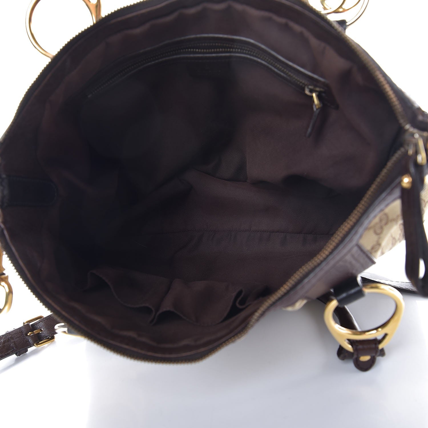 Gucci Monogram Interlocking G Tote Dark Brown 5 of 16