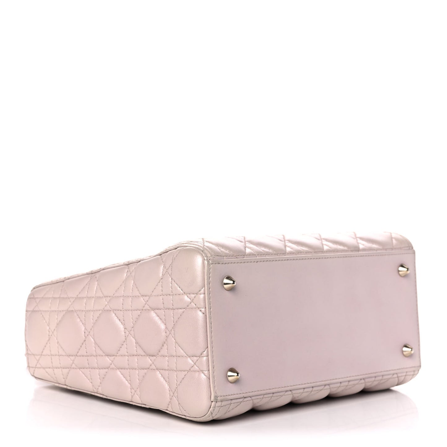 Pearly Lambskin Cannage Medium Lady Dior Lotus