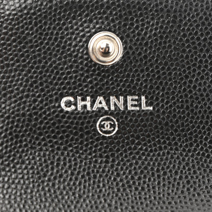 Chanel Caviar Quilted Boy Flap Card Holder Black 6 of 8
