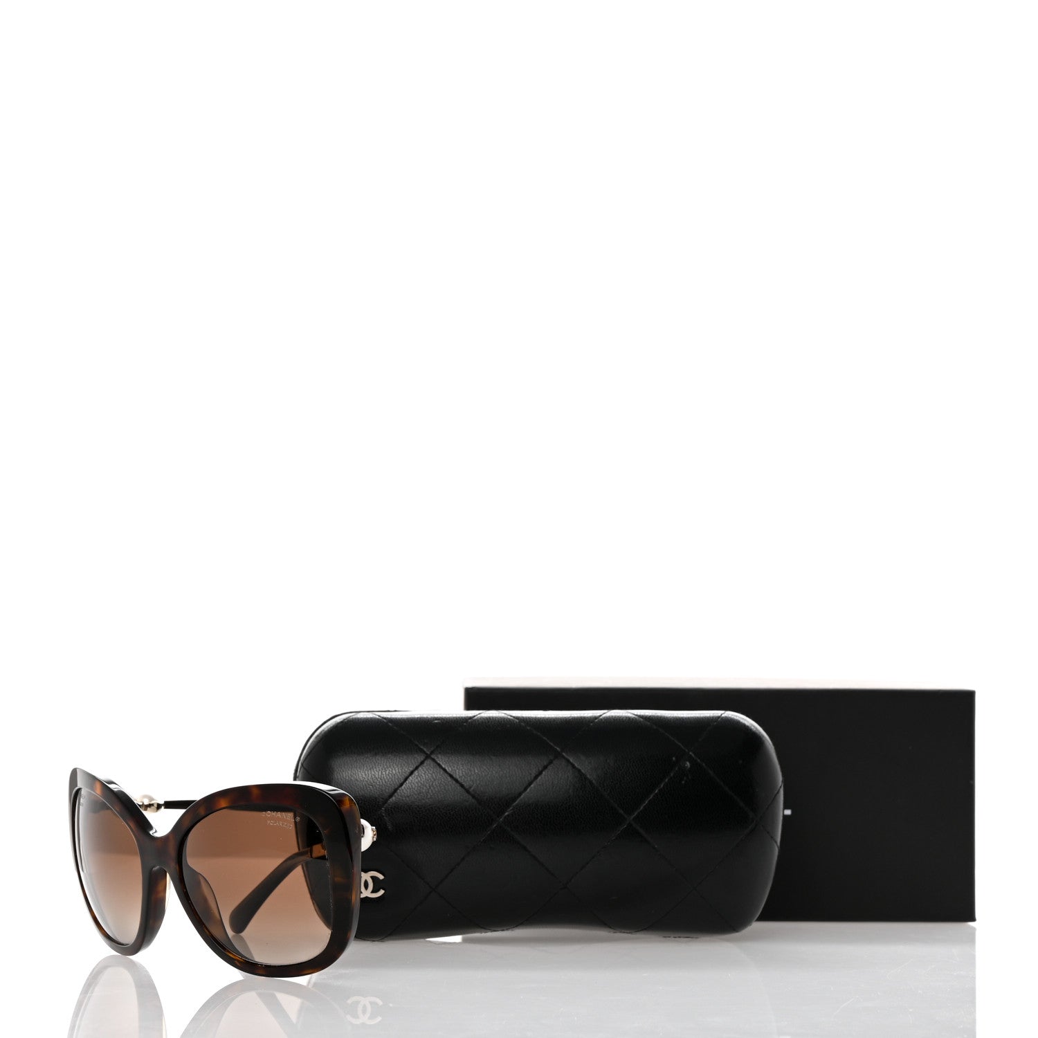 Chanel Acetate Polarized Butterfly Winter Pearl Sunglasses 5339