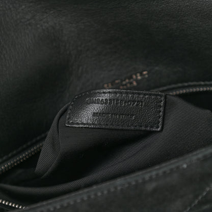 Saint Laurent Suede Monogram Medium Niki Chain Satchel Black 6 of 9