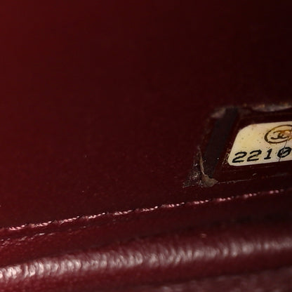Chanel Shiny Goatskin Diagonal Quilted Medium Flap Red 8 of 11