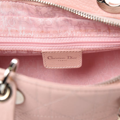 Christian Dior Calfskin Cannage Stitched Small East West Lady Dior Rose Clair 6 of 13