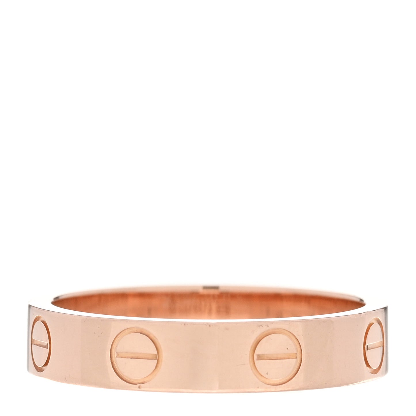 18K Pink Gold 3.5mm LOVE Wedding Band Ring 50 5.25