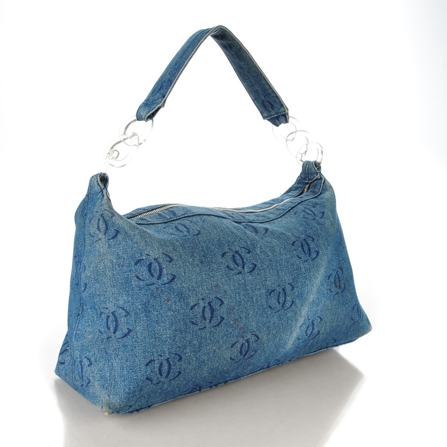 Chanel Denim CC Hobo Dark Blue 3 of 9