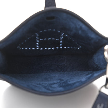 Hermes Taurillon Clemence Amazone Sangle Cavale Evelyne TPM Bleu Nuit Bleu Encre Cuivre 5 of 11