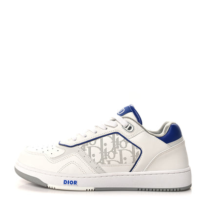 Christian Dior Smooth Calfskin Oblique Galaxy Perforated Mens B27 Low Top Sneakers 40 White Blue 1 of 9